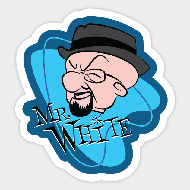 Mr. White Sticker by GradyGraphics